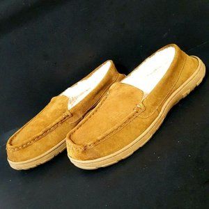 CHAPS M (8-9) Suede Fur Lined In/Outdoor Slippers